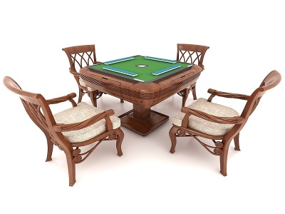 自动麻将桌休闲桌模型3d模型