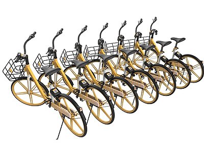 3d美团共享单车模型