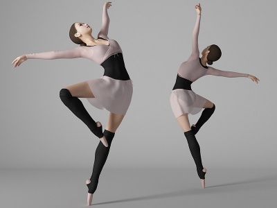 3d芭蕾舞蹈美女人物模型