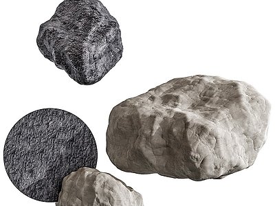 石头岩石模型