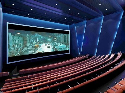 3d巨幕电影院模型
