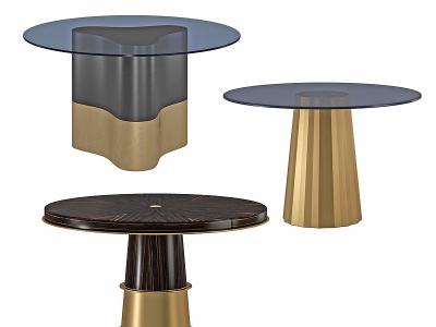 3d现代金属餐桌模型