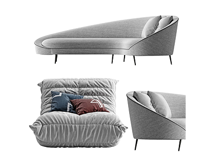 现代懒人沙发组合模型3d模型