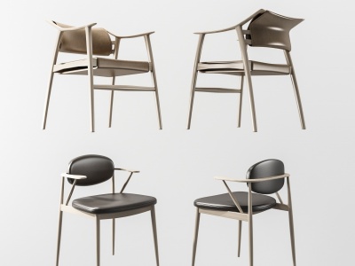3d现代单椅组合模型
