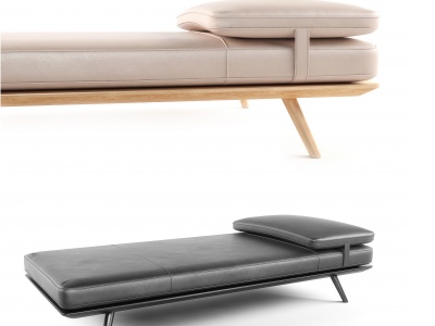 现代躺椅床尾踏模型3d模型