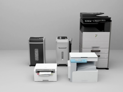 各类打印机和碎纸机模型3d模型