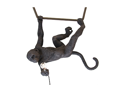 3d现代猴子攀绳吊灯模型