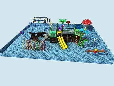 3d水上樂園模型