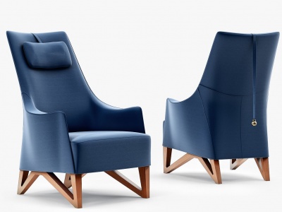 新中式单人休闲椅模型3d模型