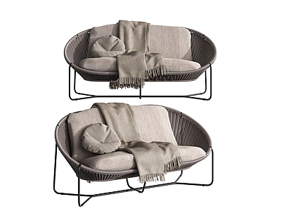 3d现代休闲单人沙发模型
