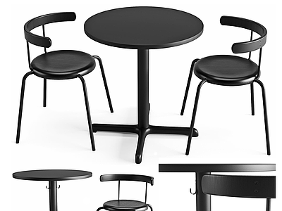 北欧实木餐桌椅模型3d模型