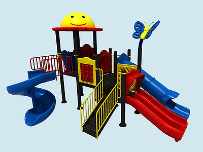3d儿童<font class='myIsRed'>滑梯</font>儿童公园模型