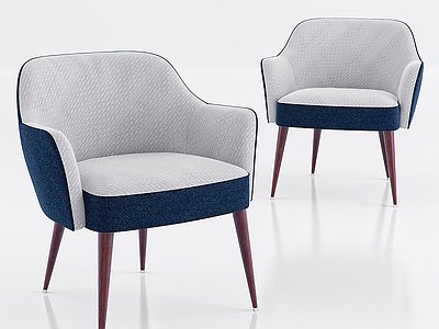 北欧休闲椅餐椅模型3d模型