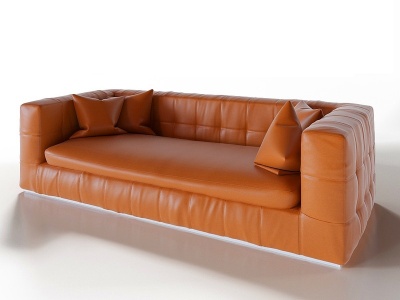 3d现代皮革沙发模型