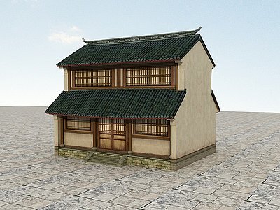中国乡村文化系列建筑设施模型3d模型