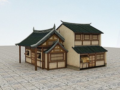 3d中国乡村文化系列建筑设施模型