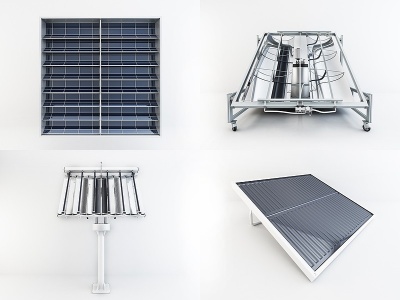3d太阳能电子设备模型