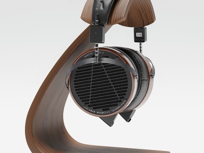 3d现代音响设备耳机模型