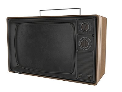 3d旧时代电视机模型