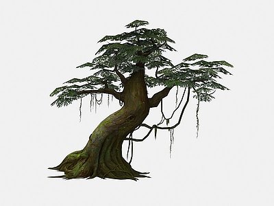 3d现代植物老藤树木模型