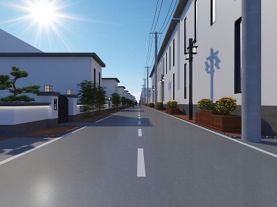 农村改造街道3d模型
