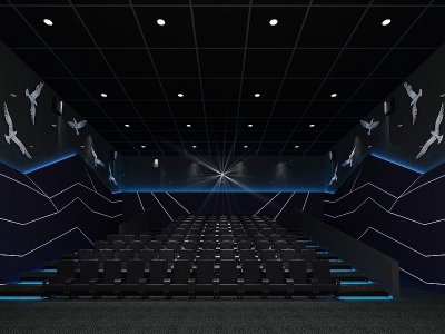 电影院放映厅3d模型