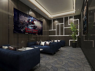 3d电影院休息室模型