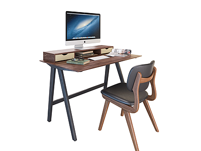 现代家居办公桌椅模型3d模型