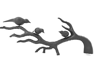 雕塑小鸟模型3d模型