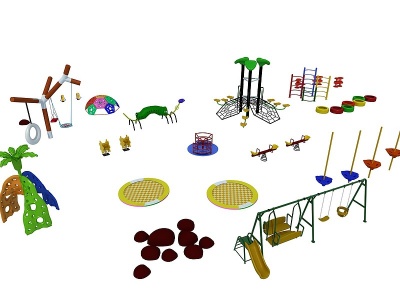 攀爬小玩具儿童设施3d模型