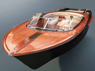 现代游艇模型3d模型