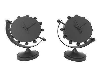 地球仪钟表模型3d模型