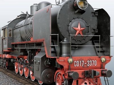 3d东方红蒸汽老火车模型