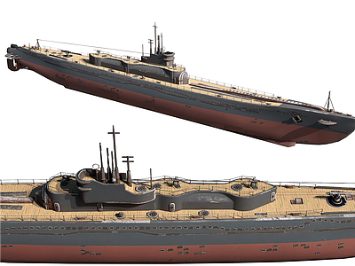 3d现代潜水艇模型