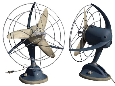现代老式台扇电风扇模型3d模型