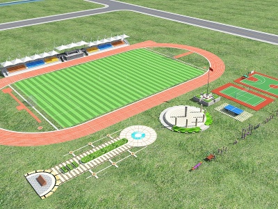 各类体育场地设施3d模型