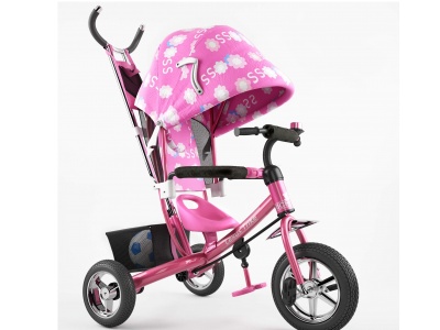 现代粉红色婴儿手推车模型