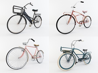 自行车单车交通工具模型
