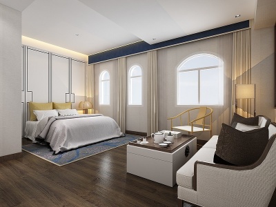 3d欧式卧室模型
