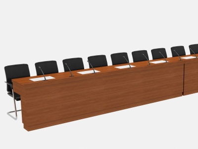 3d会议室条桌模型