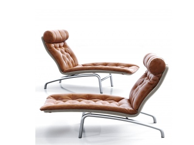 3d现代皮革沙滩躺椅懒人沙发模型