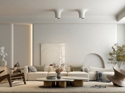 3d现代经典客厅模型