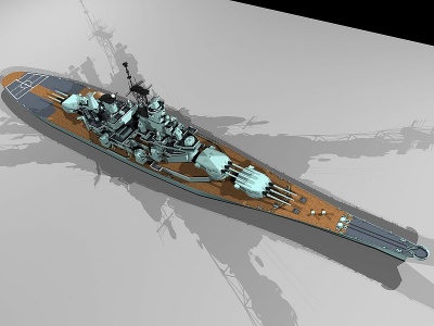 衣阿华级战列舰模型3d模型