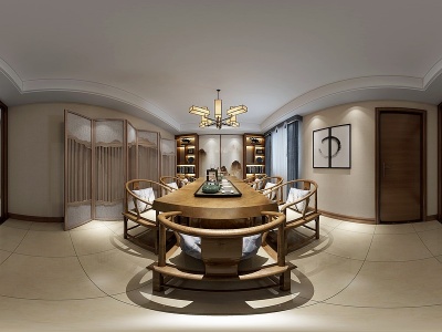 新中式风格茶室模型3d模型