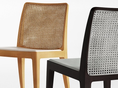 侘寂风单椅餐椅模型3d模型