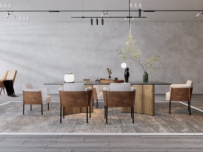 现代餐厅餐桌椅模型3d模型