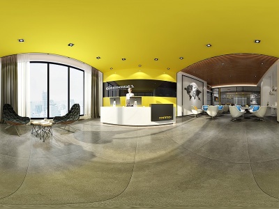 3d现代风格的办公室模型