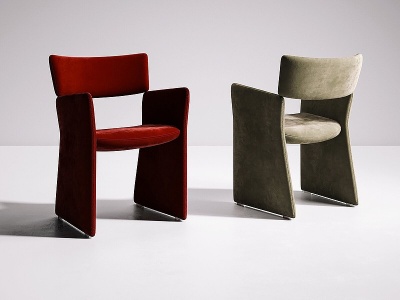现代布艺休闲单椅模型3d模型