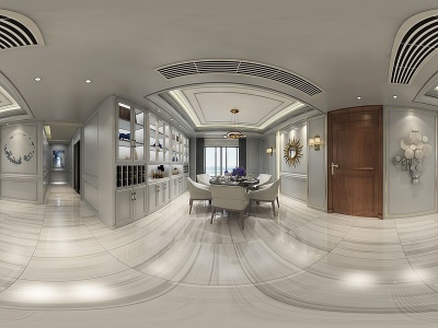 3d欧式风格的客厅模型