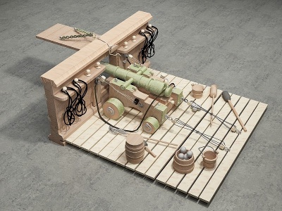 火炮模型3d模型